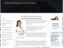 Tablet Screenshot of lifeinsurancehub.org